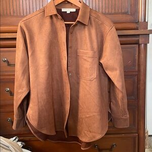 LOFT suede button down